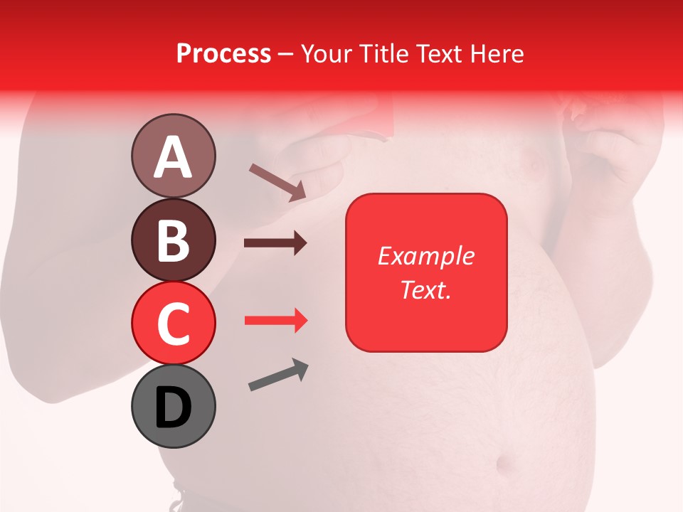 Fat Man With Hamburger PowerPoint Template
