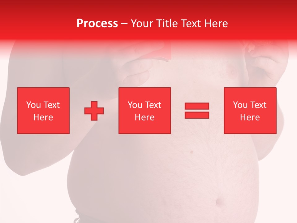 Fat Man With Hamburger PowerPoint Template