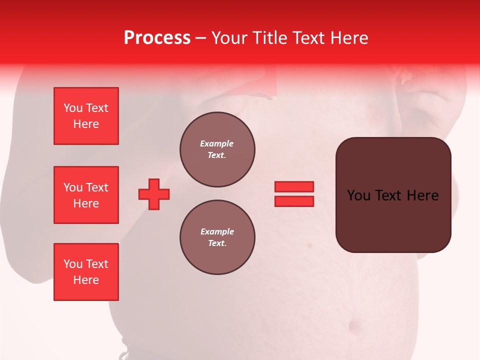 Fat Man With Hamburger PowerPoint Template