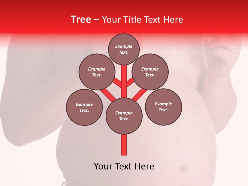 Fat Man With Hamburger PowerPoint Template