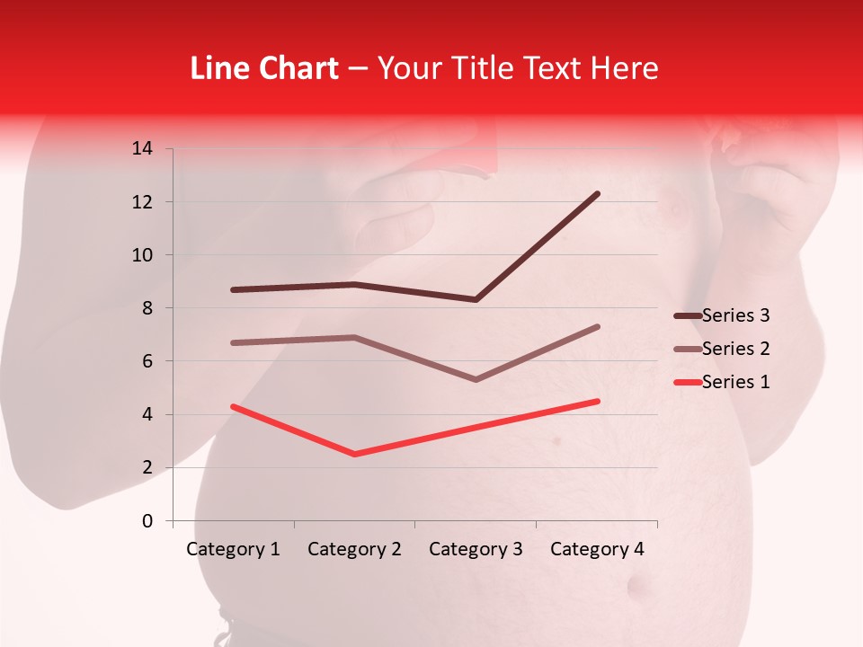 Fat Man With Hamburger PowerPoint Template