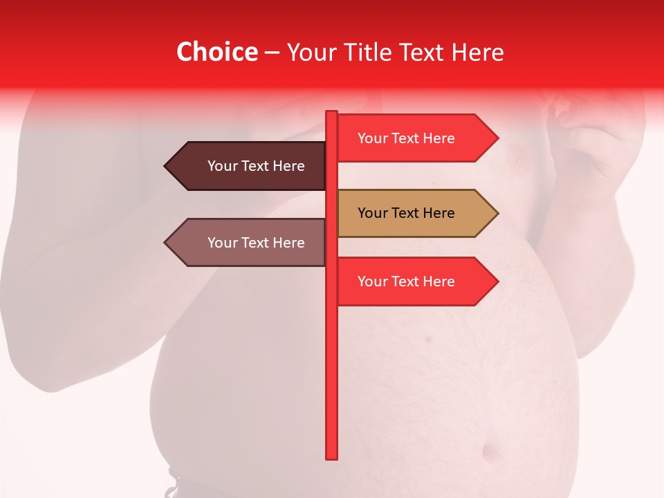 Fat Man With Hamburger PowerPoint Template