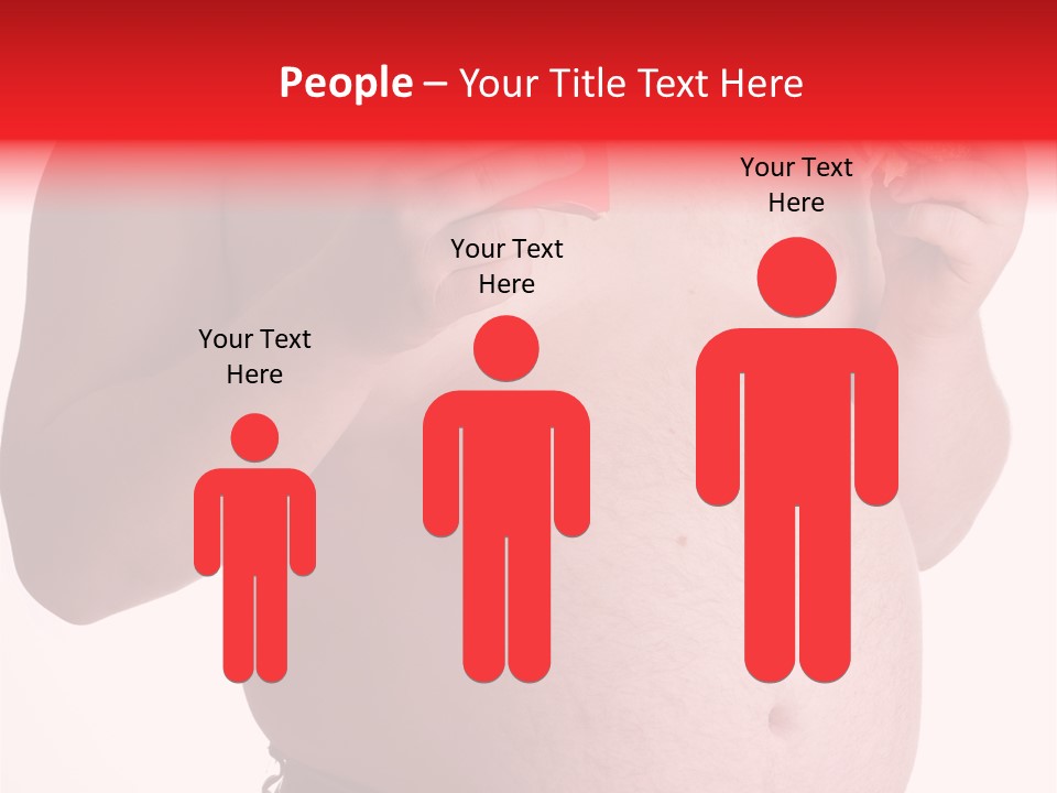 Fat Man With Hamburger PowerPoint Template