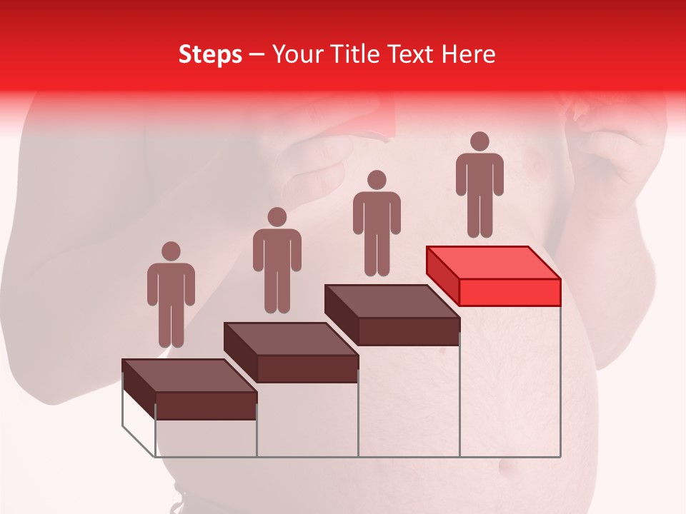 Fat Man With Hamburger PowerPoint Template