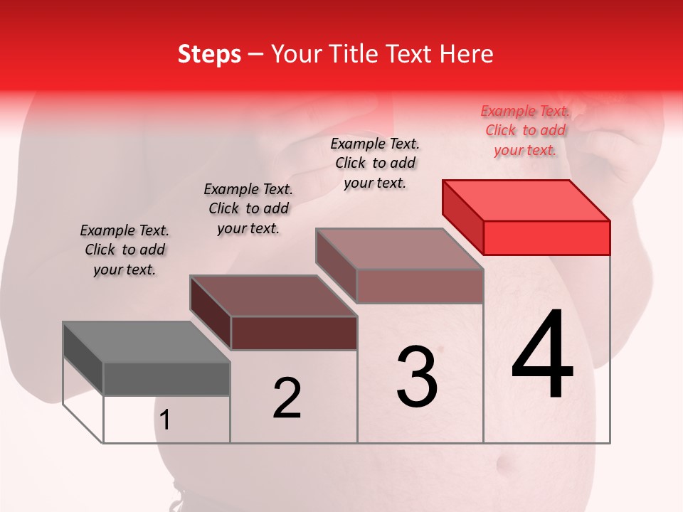 Fat Man With Hamburger PowerPoint Template