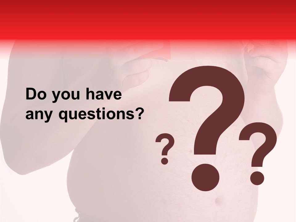 Fat Man With Hamburger PowerPoint Template