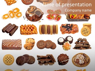 Baked Bread Donuts PowerPoint Template