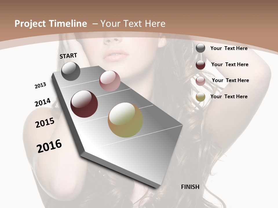 Beautiful Teenage Girls PowerPoint Template