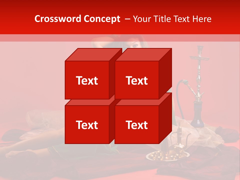 Pillow Caucasian Veil PowerPoint Template