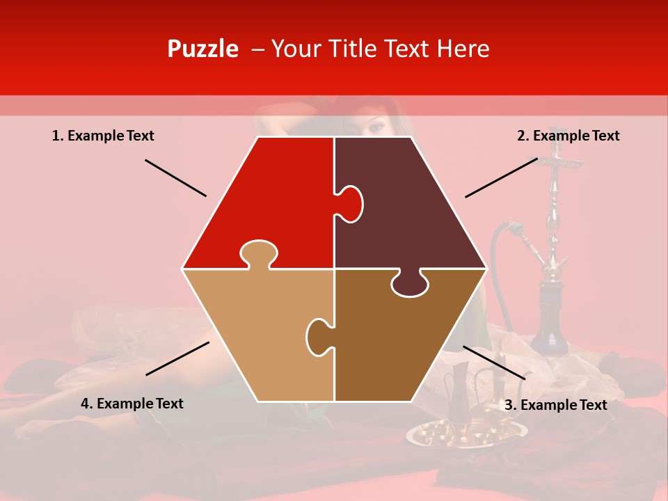 Pillow Caucasian Veil PowerPoint Template