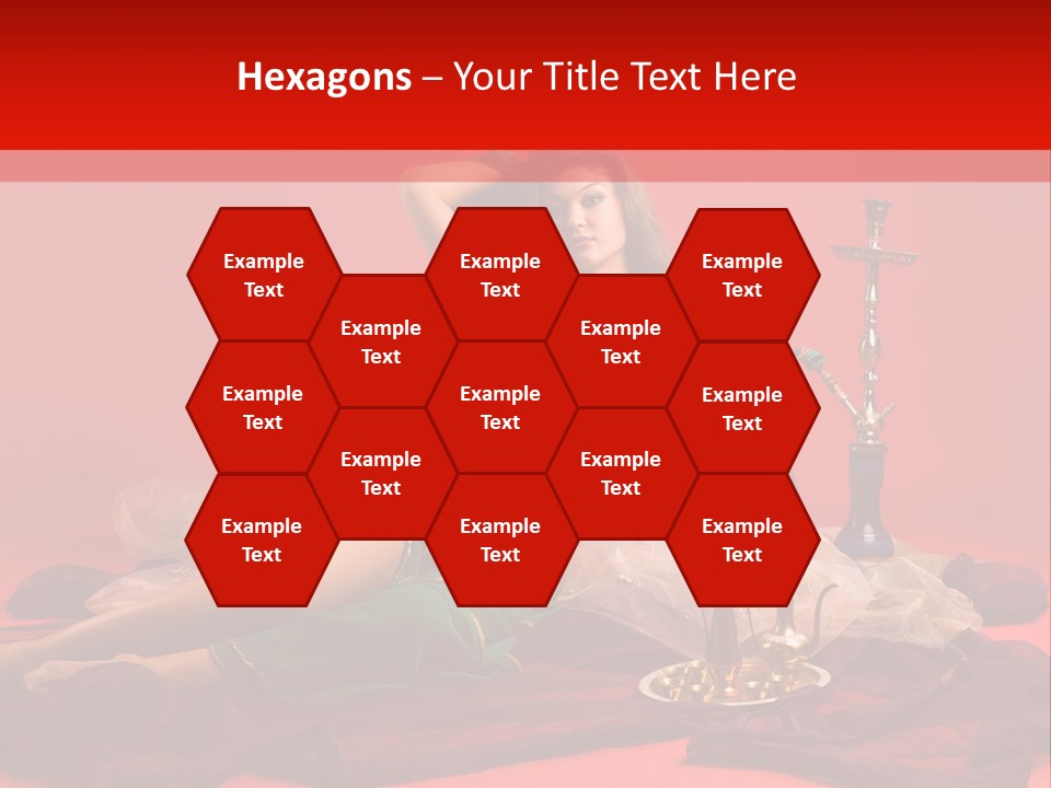 Pillow Caucasian Veil PowerPoint Template