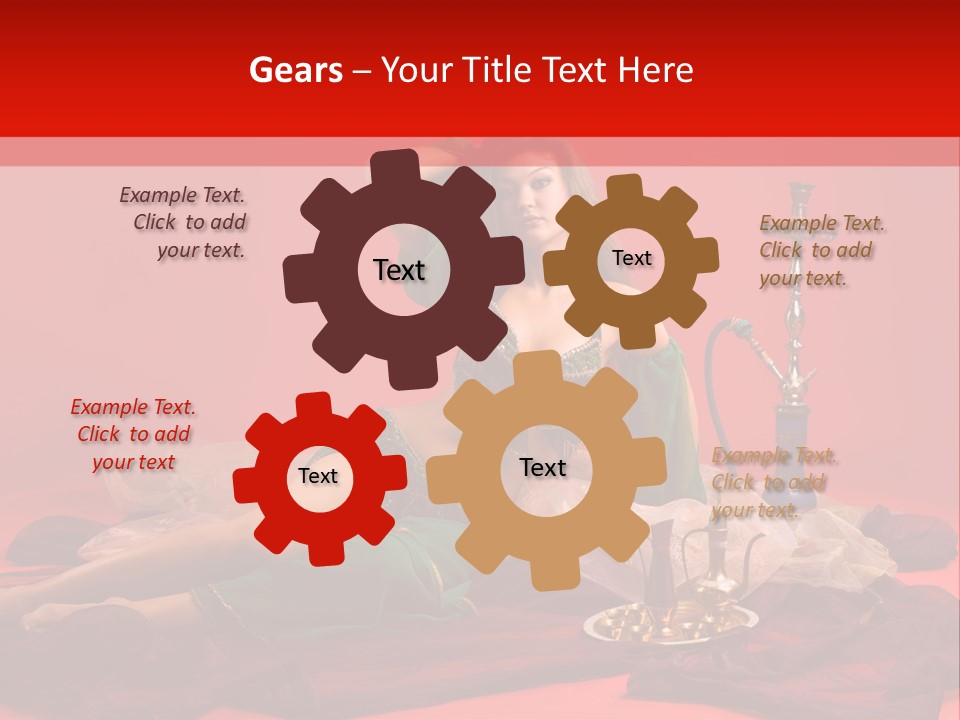 Pillow Caucasian Veil PowerPoint Template