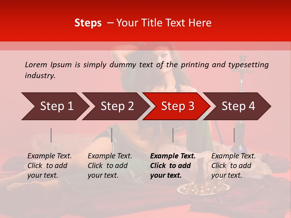 Pillow Caucasian Veil PowerPoint Template