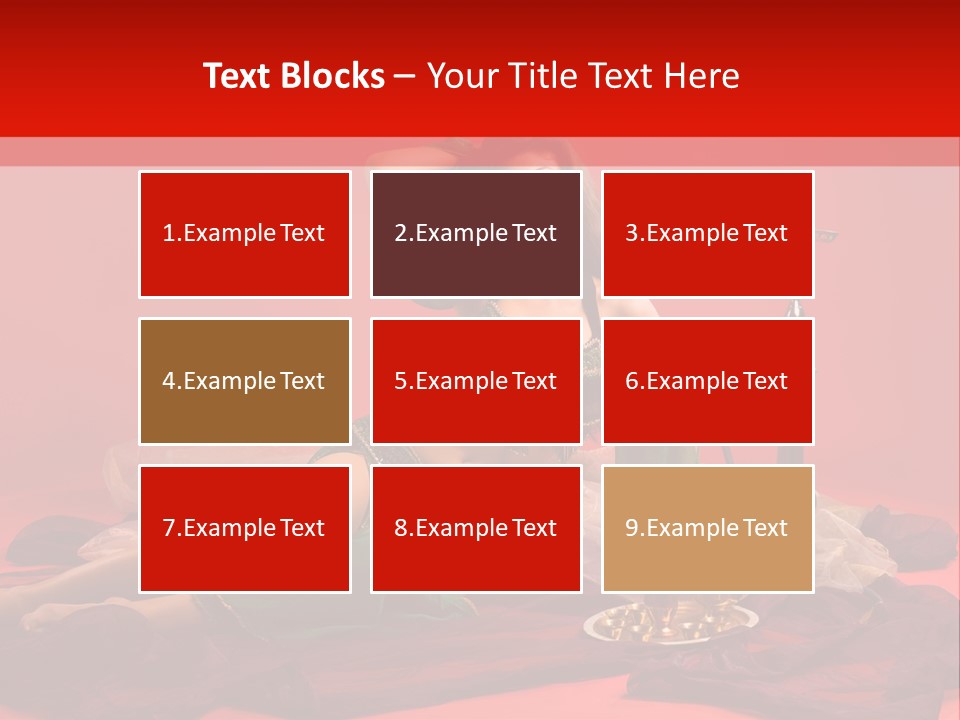 Pillow Caucasian Veil PowerPoint Template