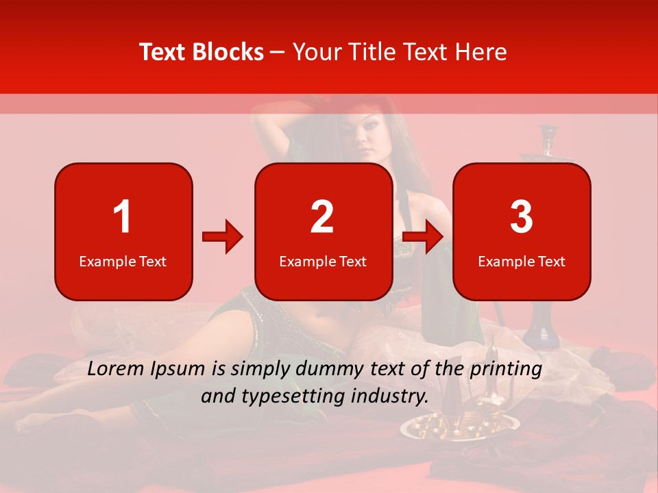 Pillow Caucasian Veil PowerPoint Template