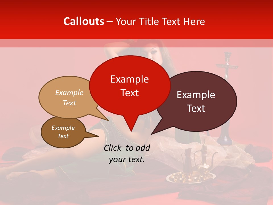 Pillow Caucasian Veil PowerPoint Template