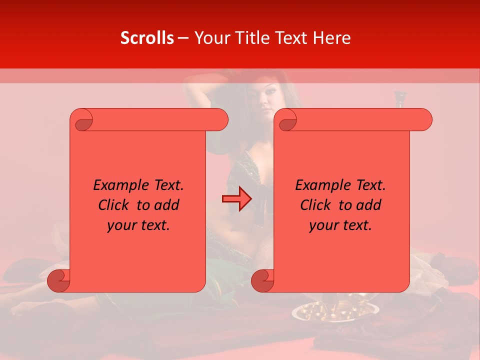 Pillow Caucasian Veil PowerPoint Template