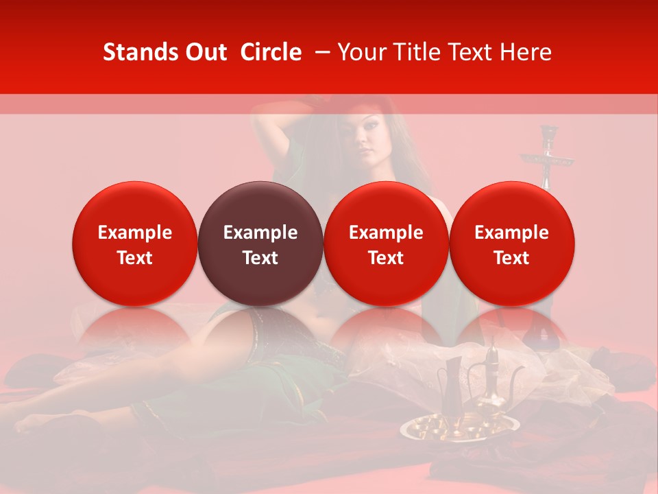 Pillow Caucasian Veil PowerPoint Template