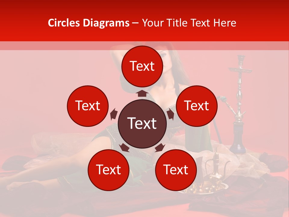 Pillow Caucasian Veil PowerPoint Template