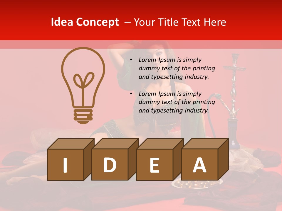 Pillow Caucasian Veil PowerPoint Template