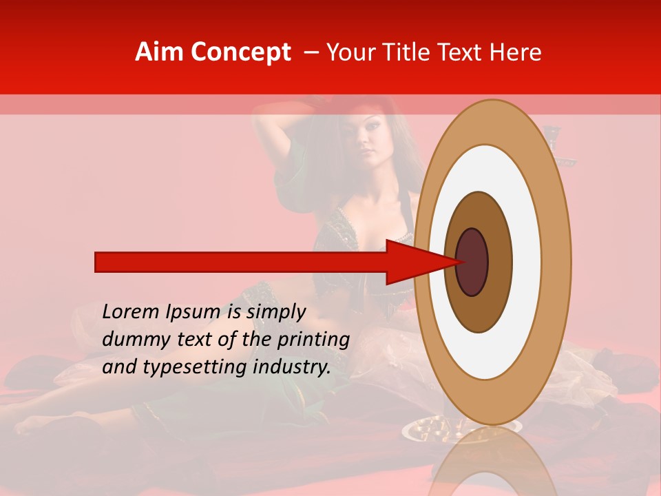 Pillow Caucasian Veil PowerPoint Template