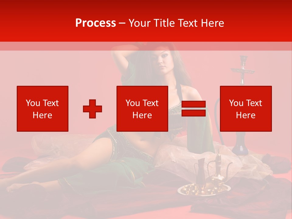 Pillow Caucasian Veil PowerPoint Template