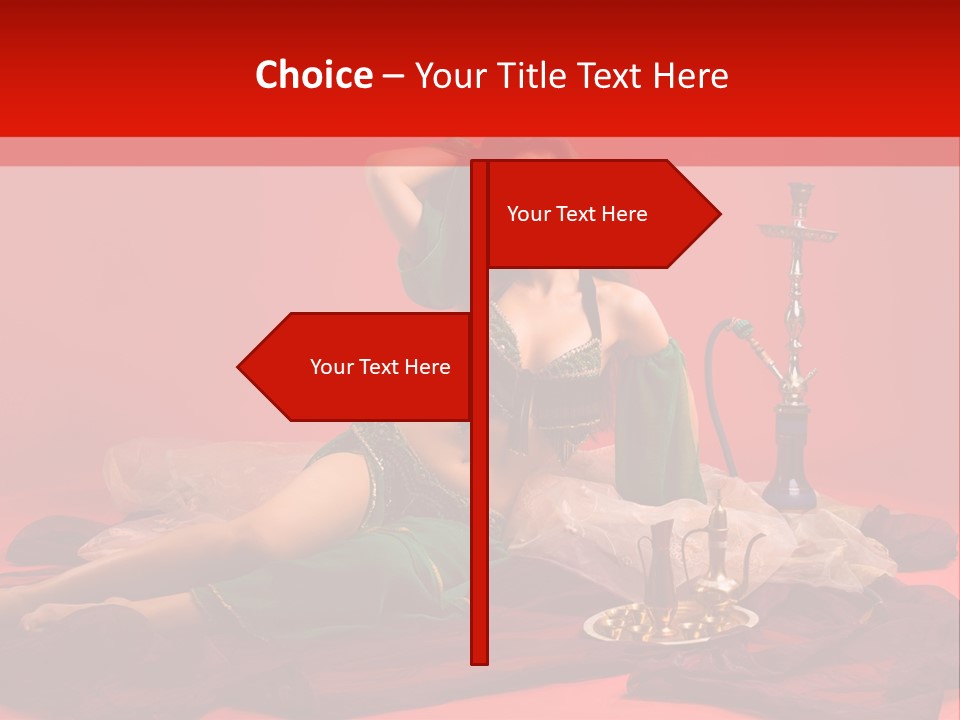 Pillow Caucasian Veil PowerPoint Template