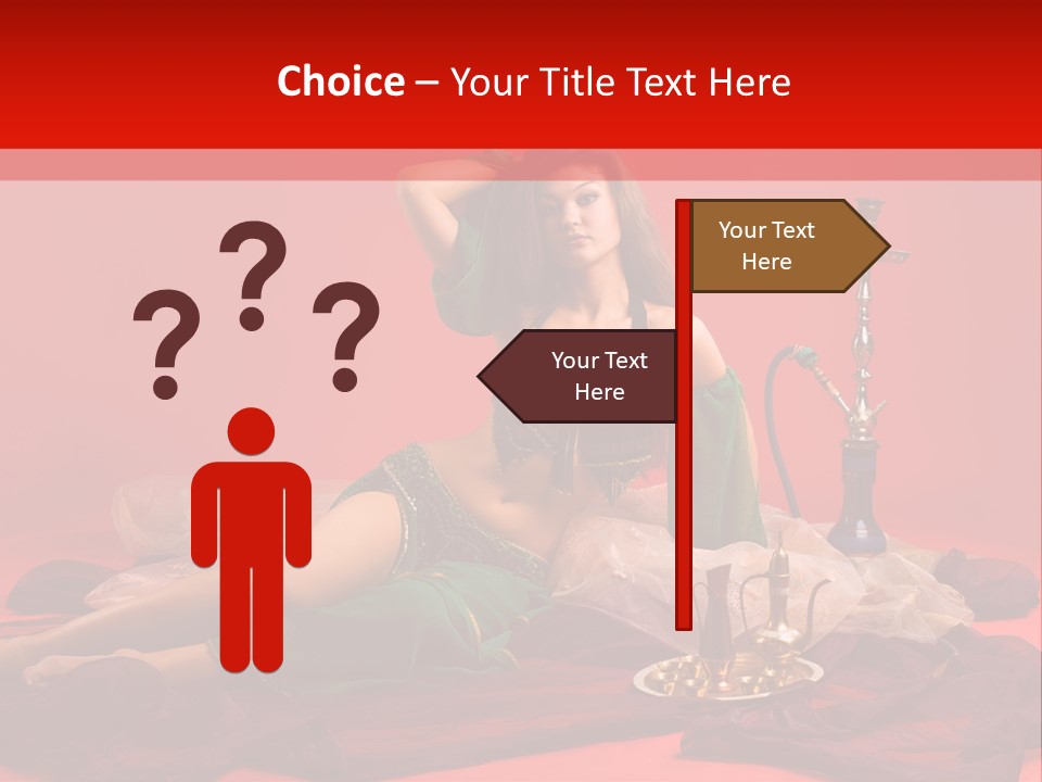 Pillow Caucasian Veil PowerPoint Template