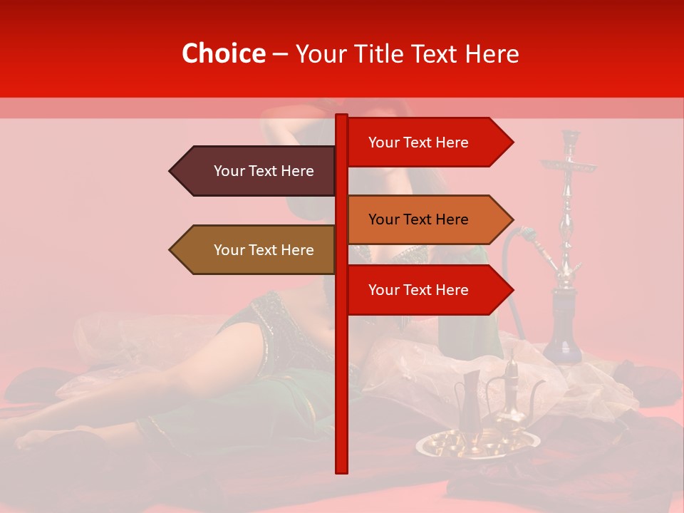 Pillow Caucasian Veil PowerPoint Template