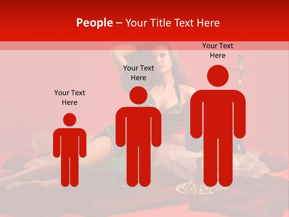 Pillow Caucasian Veil PowerPoint Template