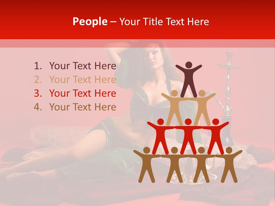 Pillow Caucasian Veil PowerPoint Template