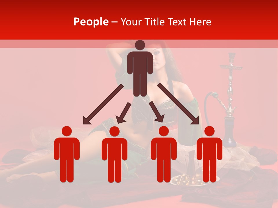 Pillow Caucasian Veil PowerPoint Template