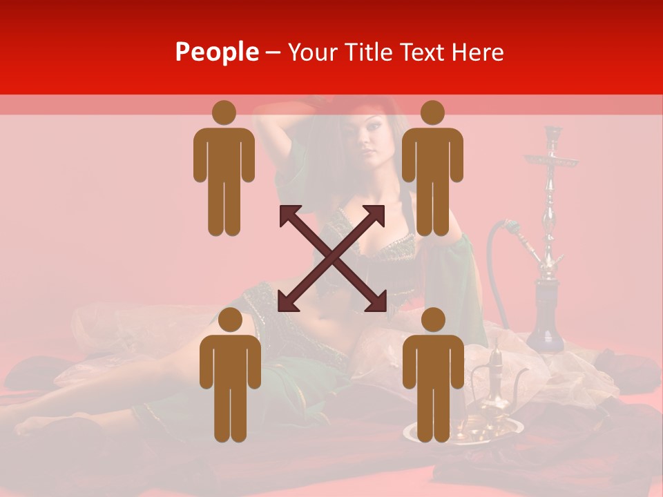 Pillow Caucasian Veil PowerPoint Template