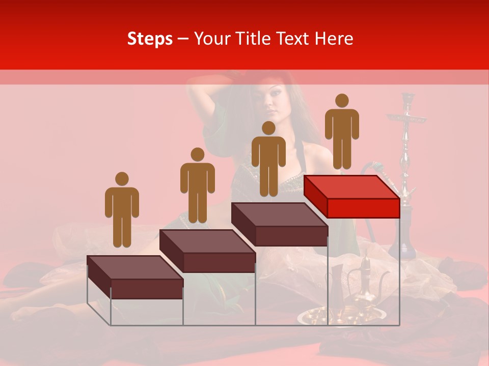 Pillow Caucasian Veil PowerPoint Template