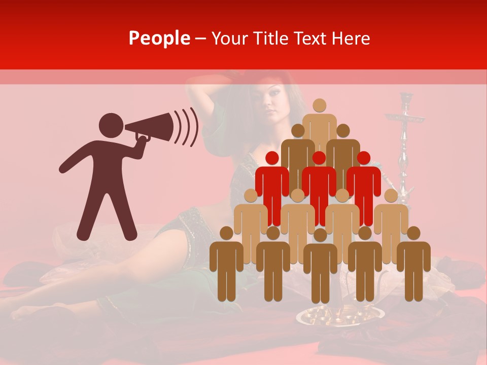 Pillow Caucasian Veil PowerPoint Template