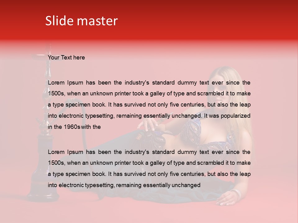 Women Hookah PowerPoint Template