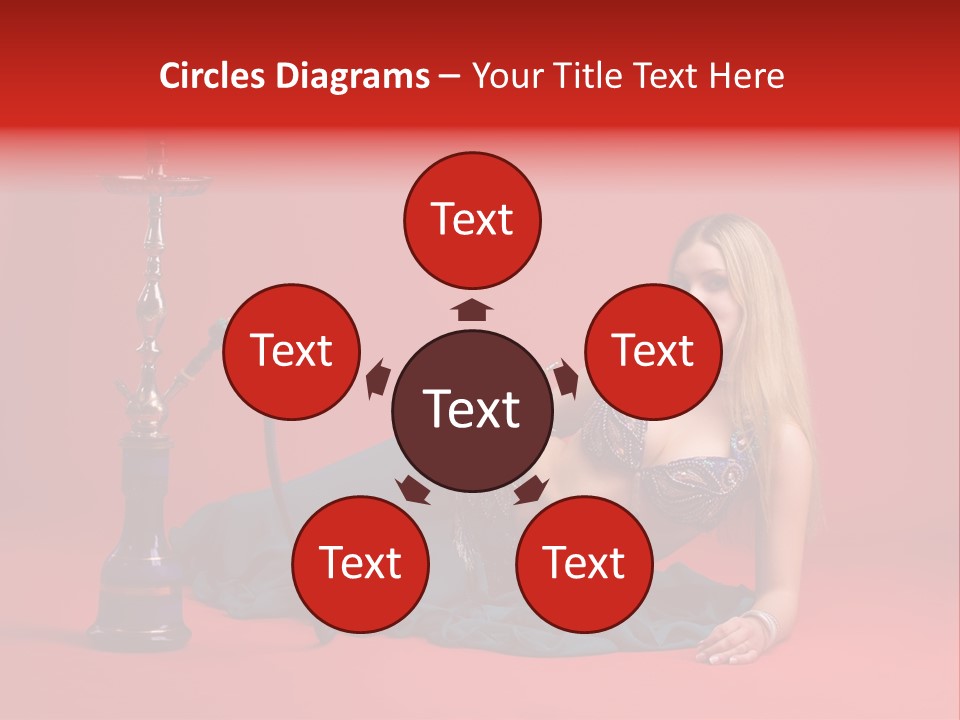 Women Hookah PowerPoint Template