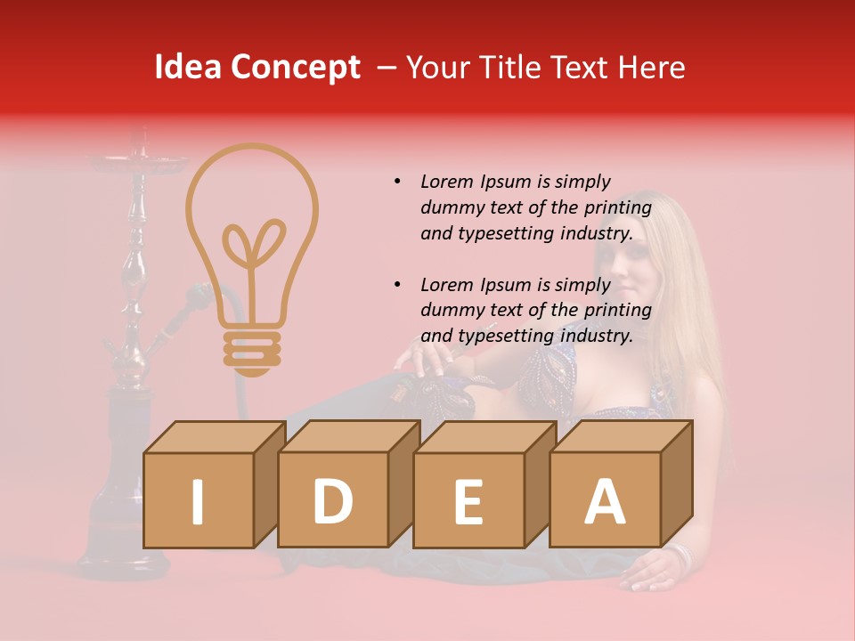 Women Hookah PowerPoint Template