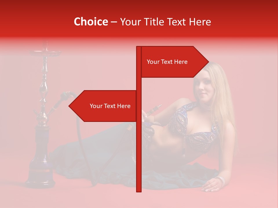 Women Hookah PowerPoint Template