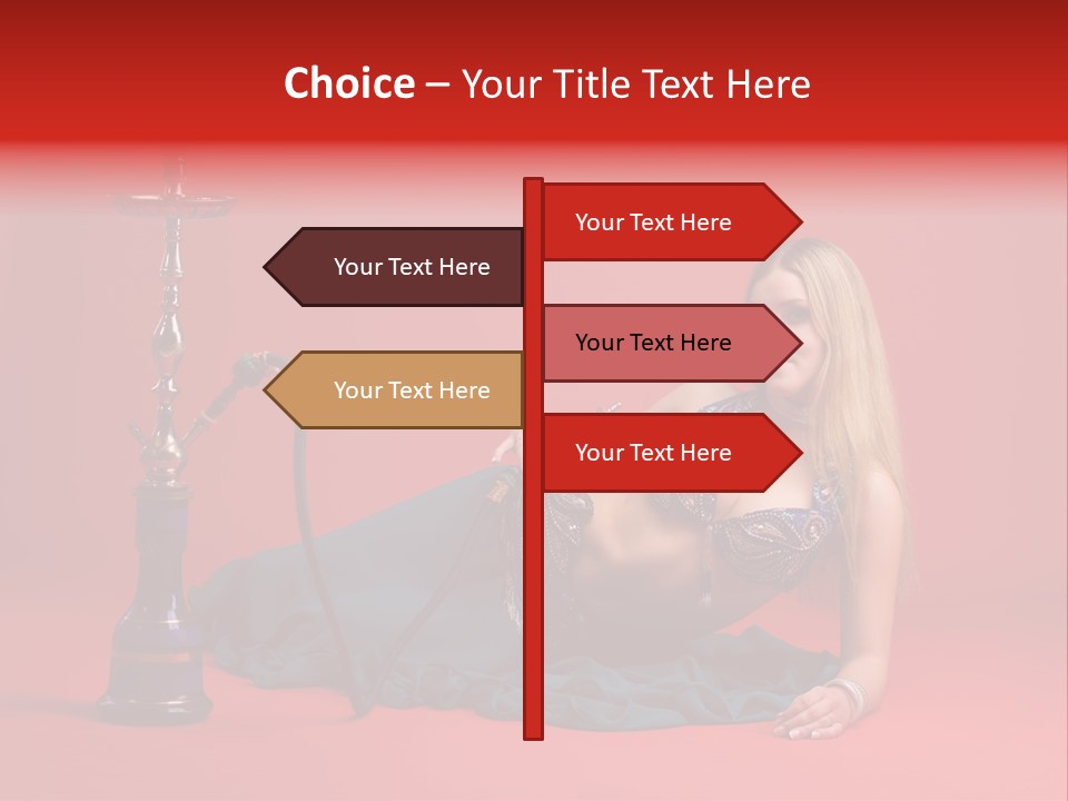 Women Hookah PowerPoint Template