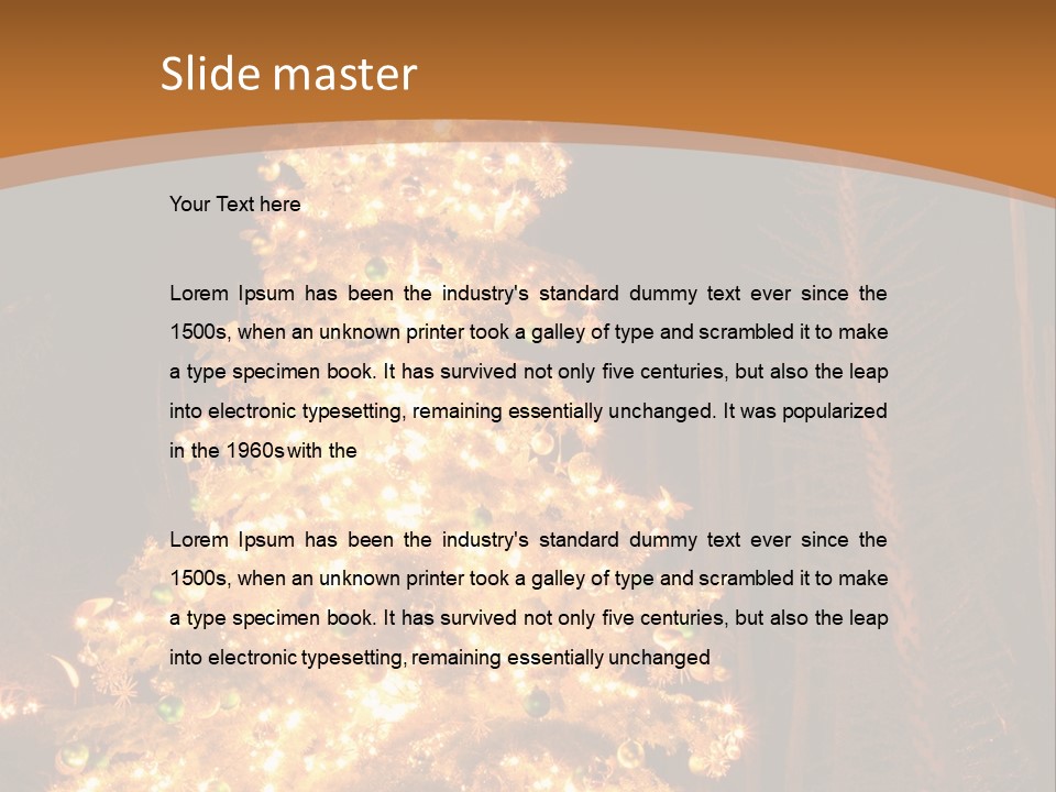 Christmas Tree Lights PowerPoint Template