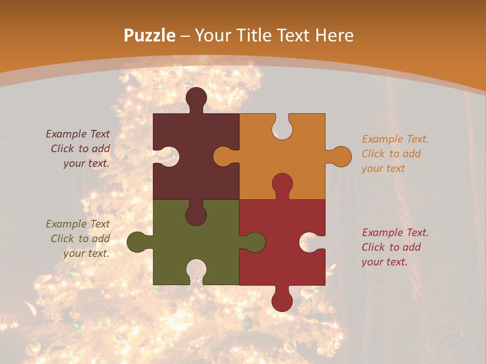 Christmas Tree Lights PowerPoint Template