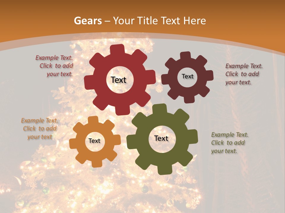 Christmas Tree Lights PowerPoint Template