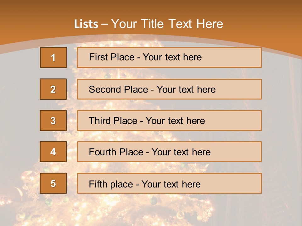 Christmas Tree Lights PowerPoint Template