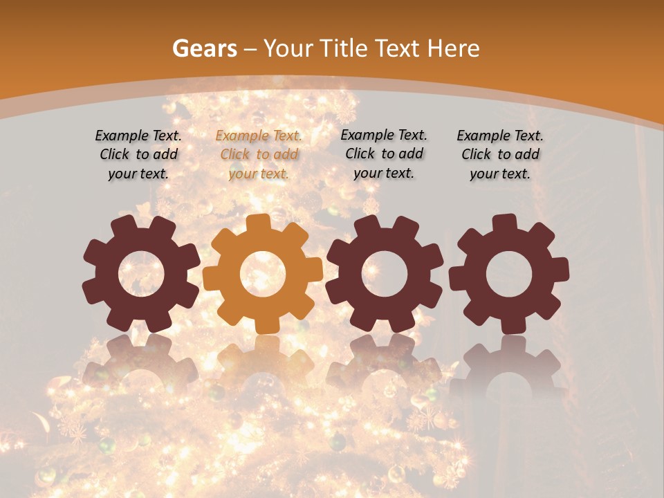 Christmas Tree Lights PowerPoint Template