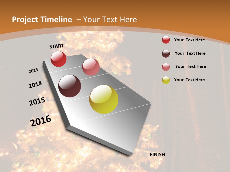 Christmas Tree Lights PowerPoint Template