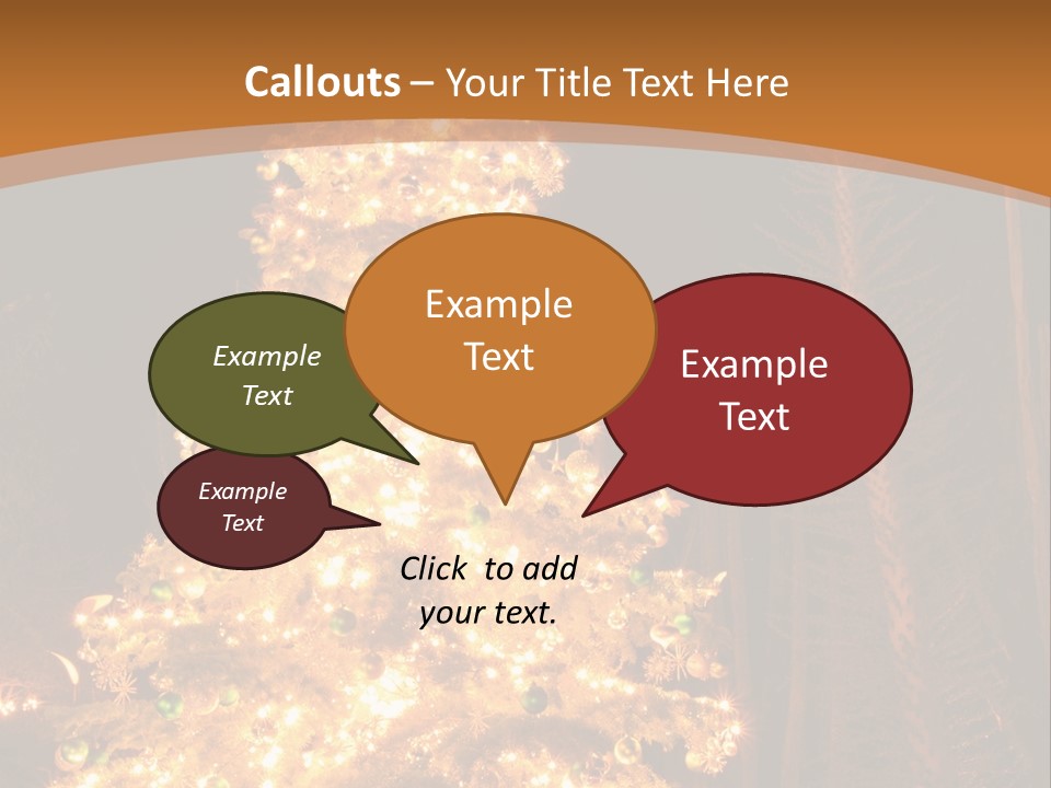 Christmas Tree Lights PowerPoint Template