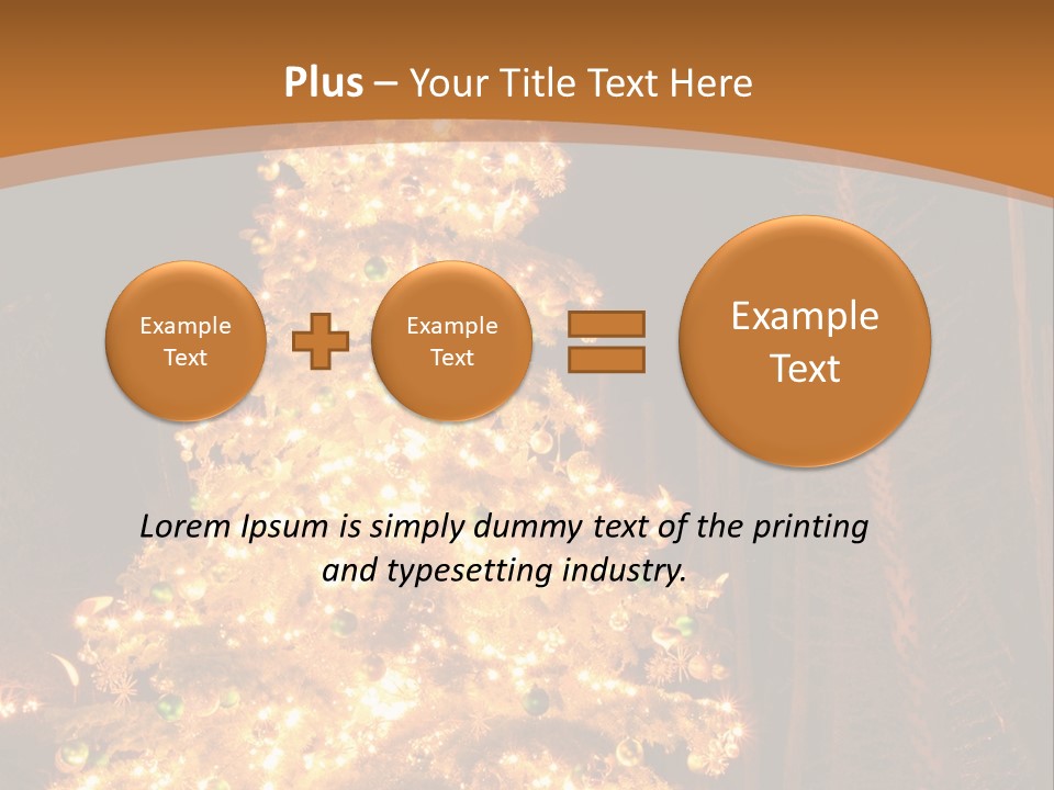 Christmas Tree Lights PowerPoint Template