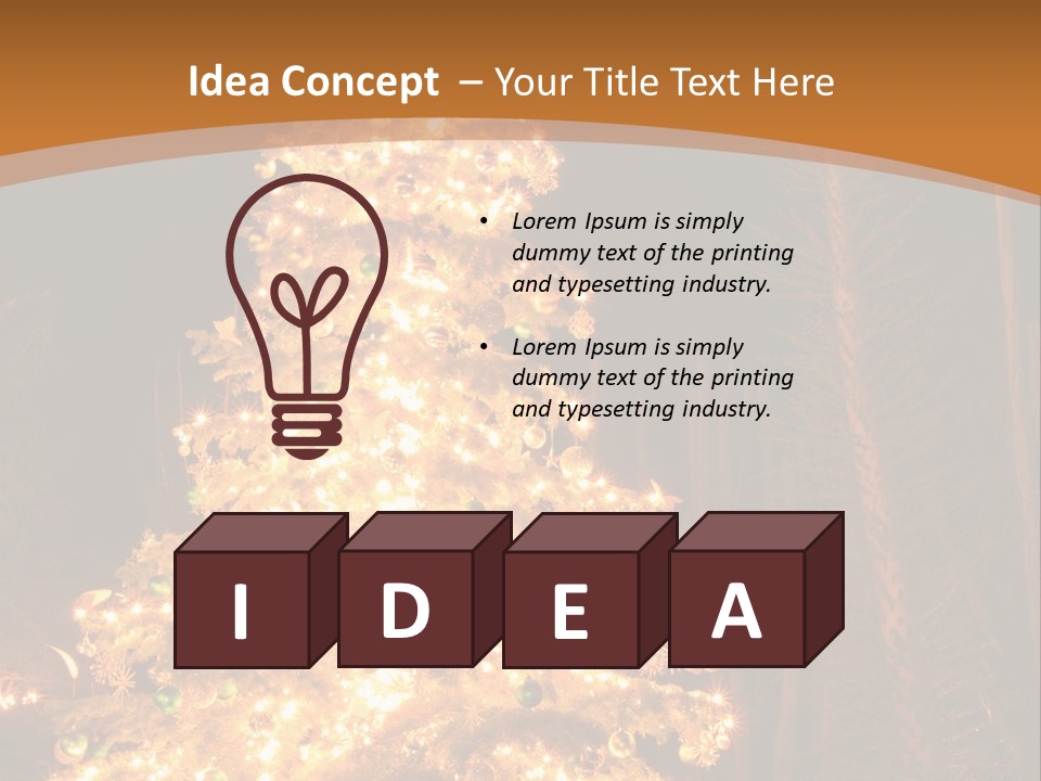 Christmas Tree Lights PowerPoint Template