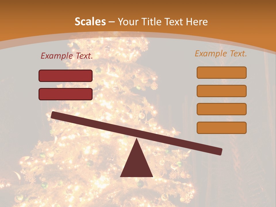 Christmas Tree Lights PowerPoint Template